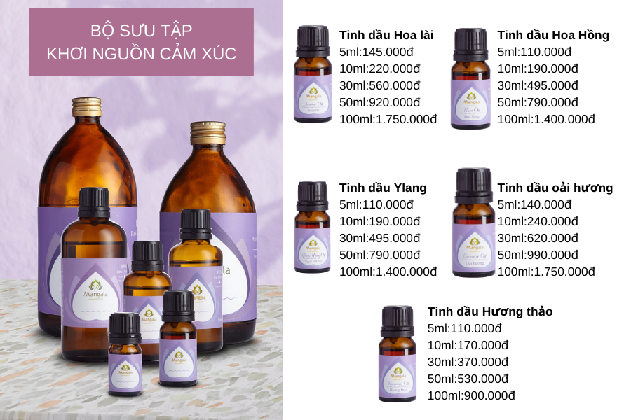 Bộ sư tập tinh dầu thiên nhiên TUỔI THANH XUÂN