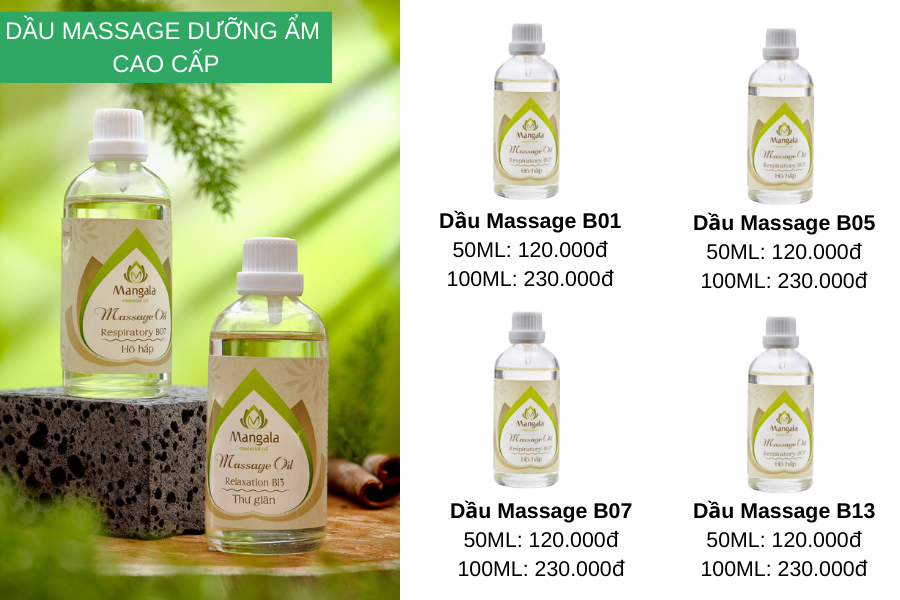 Các sản phẩm DẦU MASSAGE DƯỠNG ẨM CAO CẤP