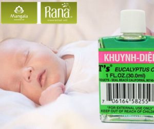 dau khuynh diep cho tre so sinh